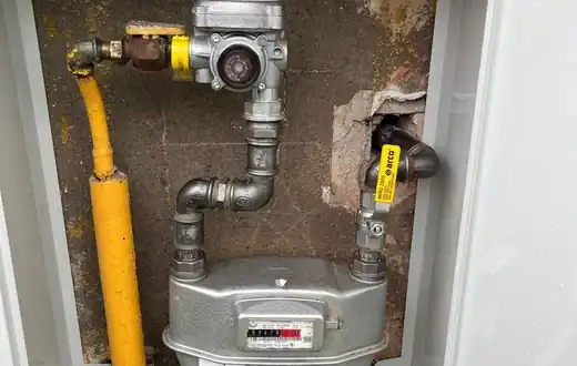 Gazomierz w skrzynce przygotowany do odbioru instalacji